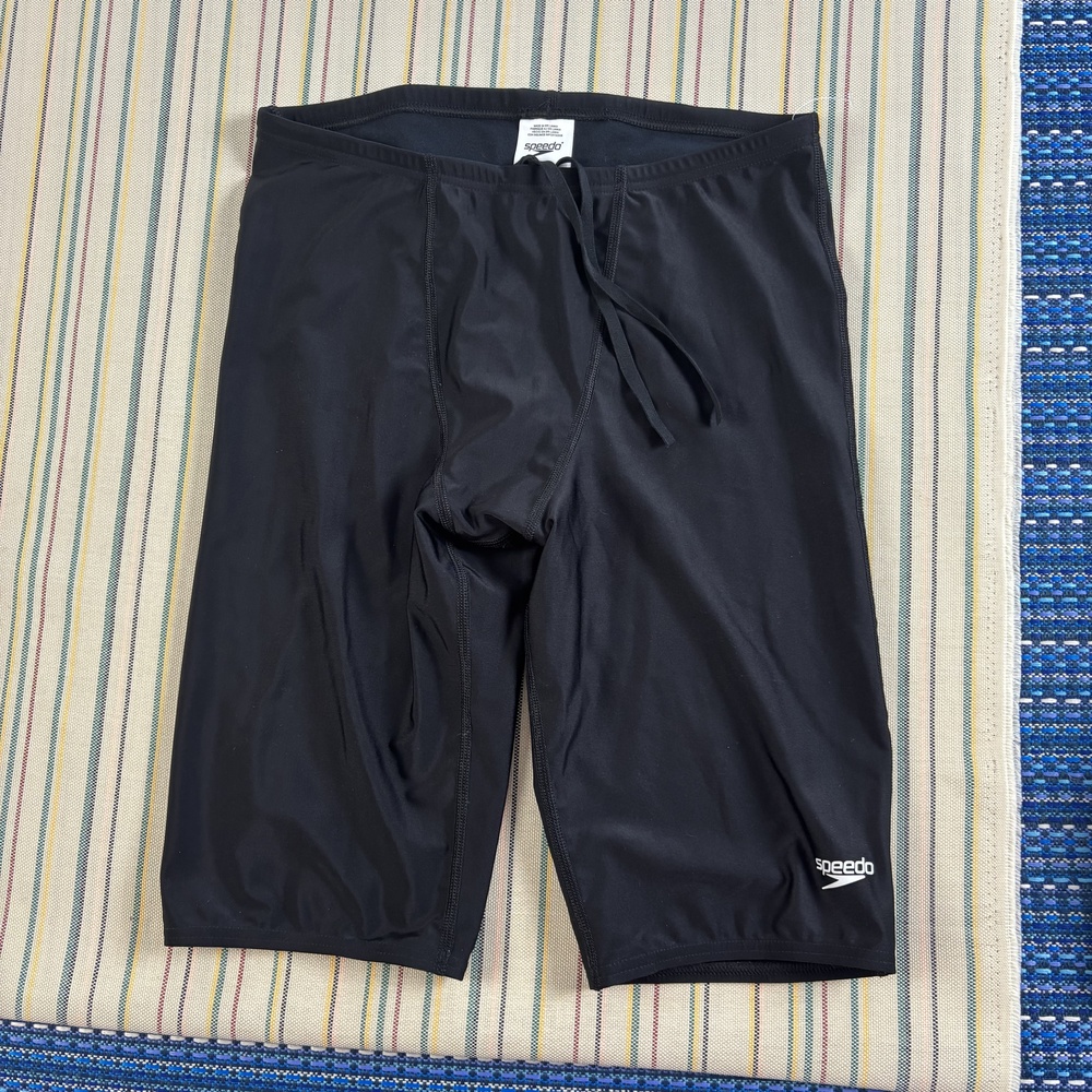 Speedo Jammer Swim Bottom Mens 34 Black Pro LT Training Chlorine Resistant NWOT